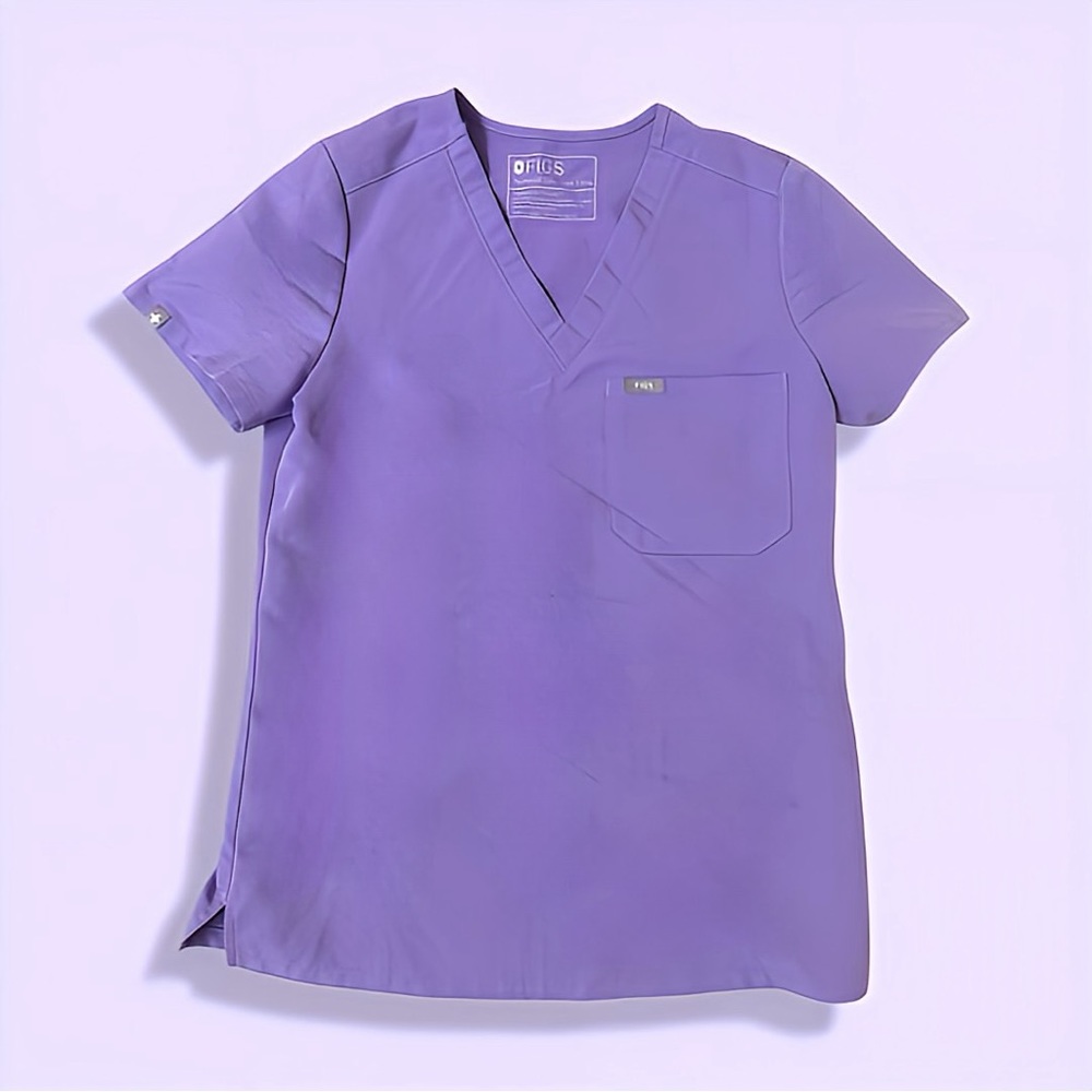 FIG Clothing Catarina One-Pocket Scrub Top in Lilac Dawn [XXS]